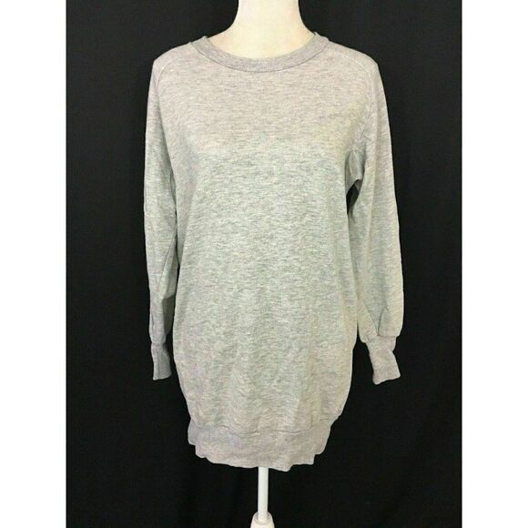 Zara WB Women’s Solid Gray Long Sleeve Long Sweater Sweatshirt Top Small - Picture 1 of 6